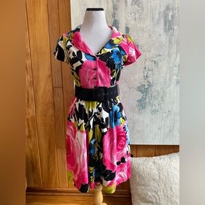 Trina Turk Los Angeles Size 2 Vintage Style Dress! Lined. 95% cotton. 5%…